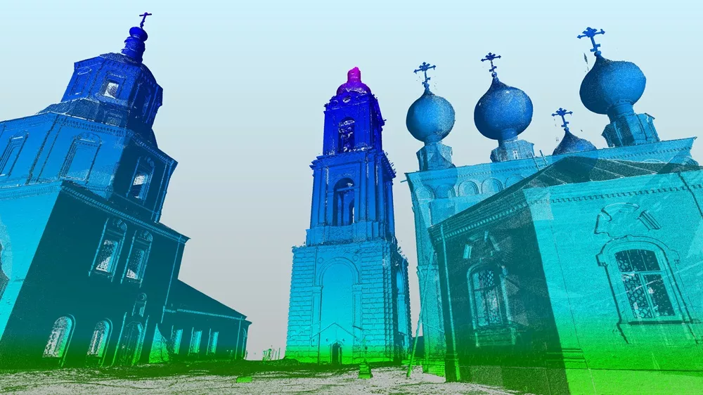 Облако точек комплекса храмов