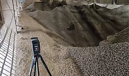 3D-сканирование и подсчет объема щебня в бункерах сложной формы для завода железобетонных конструкций