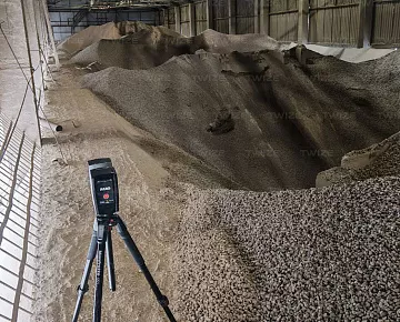 3D-сканирование бункера с щебнем