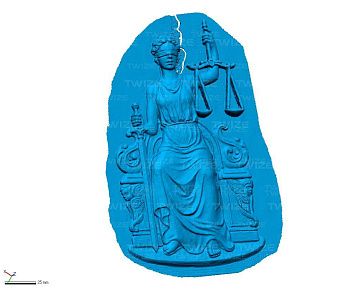 3D‑модель барельефа (вид 1)