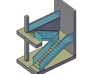 3D-модель лестницы (вид 4)