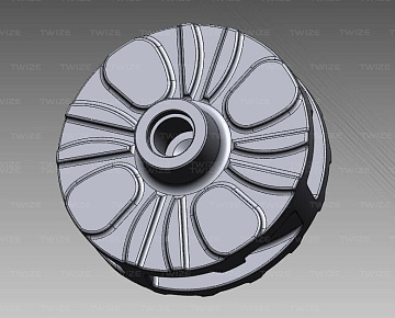 CAD-модель колеса насоса (вид 2)