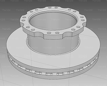 CAD-модель тормозного диска (вид 2)