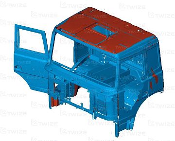 CAD-модель кабины грузовика (вид 2)