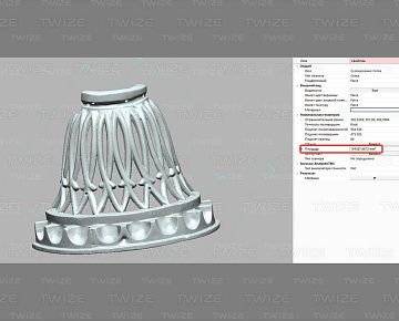 CAD‑модель детали люстры (вид 12)