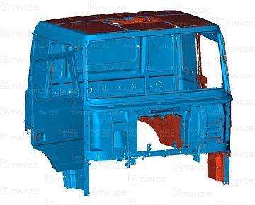 CAD-модель кабины грузовика (вид 1)